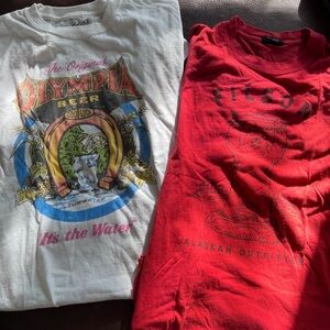 Filson Red and White Graphic Tees